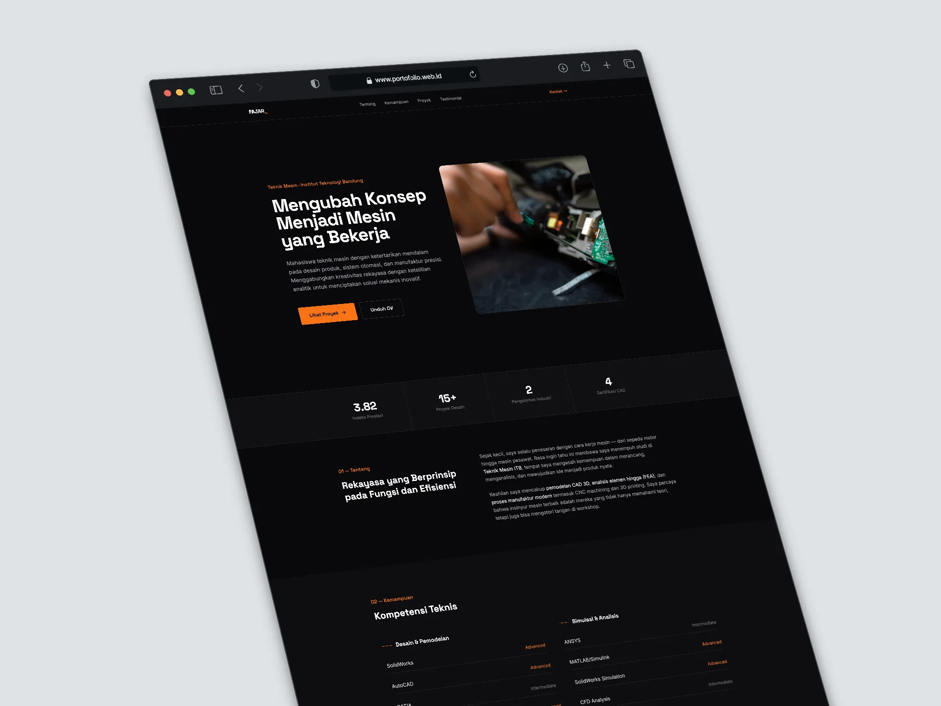 Portofolio Mahasiswa Teknik